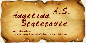 Angelina Staletović vizit kartica